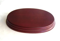 WOODEN BASE Oval 17x11 Mahogany