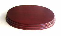 WOODEN BASE Oval 20x14 Mahogany