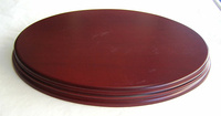 WOODEN BASE Oval 26x18 Mahogany