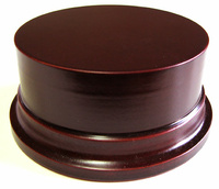 WOODEN BASE STAND Round 10cm Mahogany