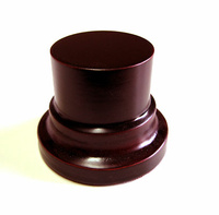 WOODEN BASE STAND Round 3,5cm Mahogany