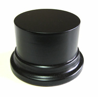 WOODEN BASE STAND Round 6,5cm Black