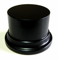 WOODEN BASE STAND Round 8cm Black