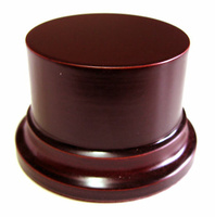 WOODEN BASE STAND Round 8cm Mahogany