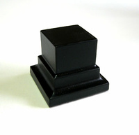 WOODEN BASE STAND Square 3x3 Black